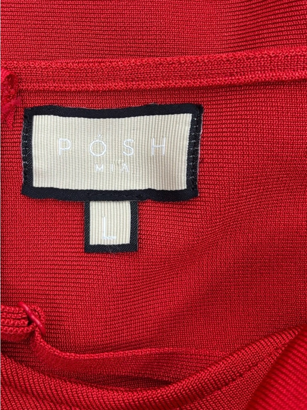 POSH MIA Red Ruched Ruffle Hem Cocktail Dress - Picture 5 of 6